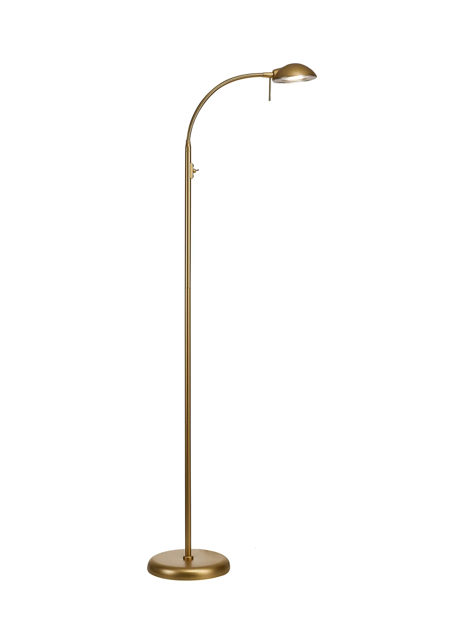 D0796  Bamberg 140cm Switched Floor Lamp 1 Light Gold